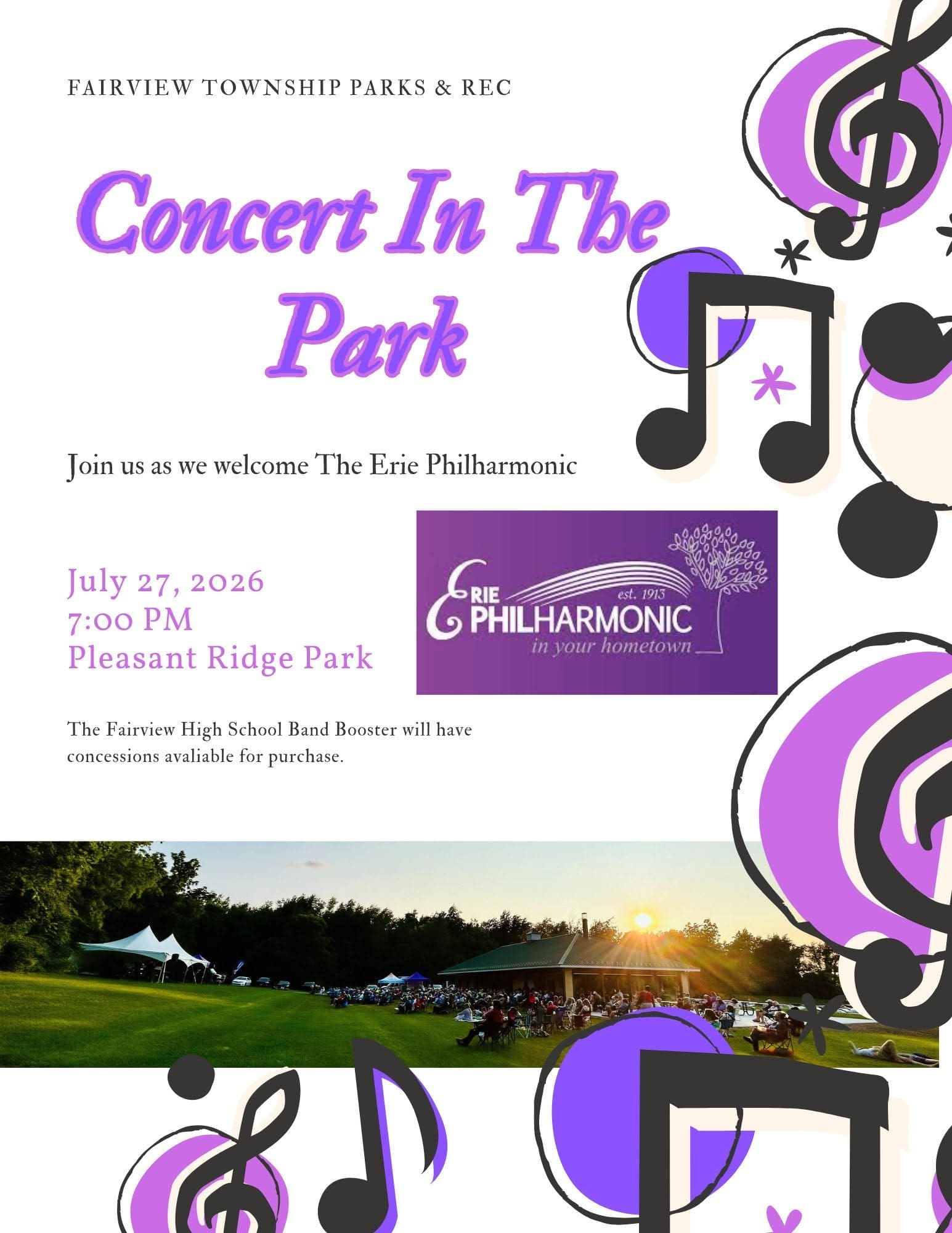 Concert July 27th, 7:00pm